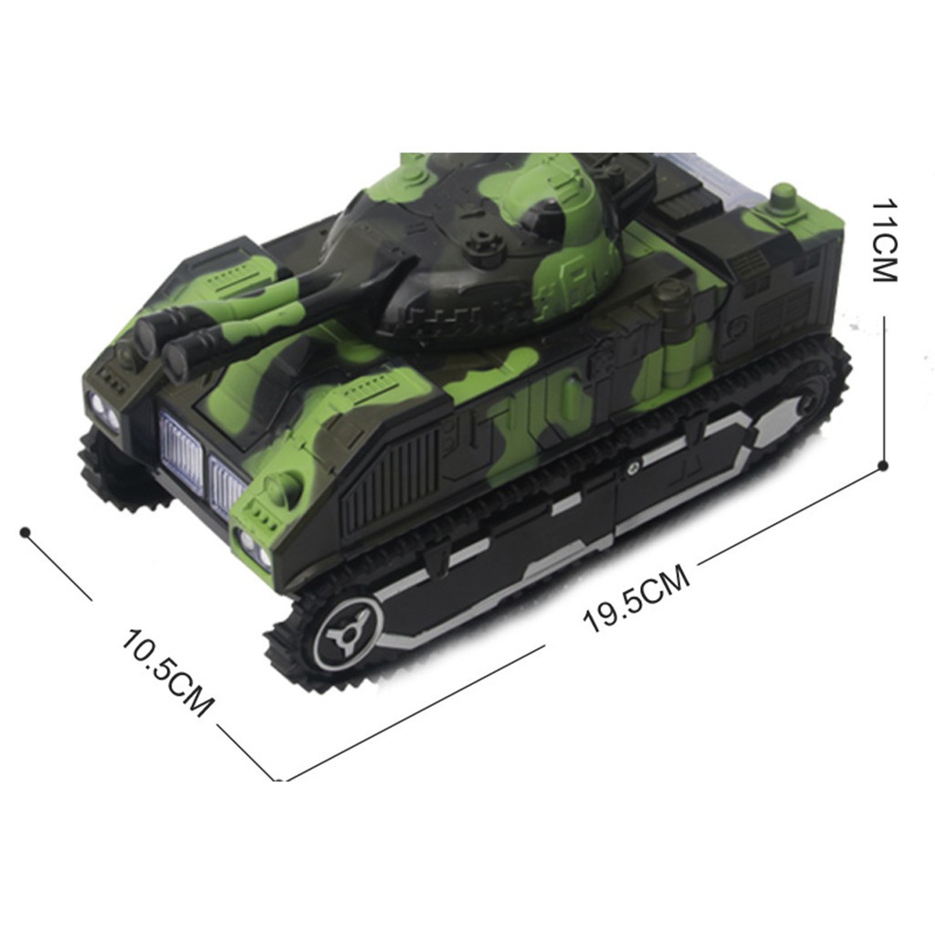 Đồ Chơi Giá Rẻ Cho Bé, Đồ Chơi Xe Tăng Biến Hình Robot Tự Động Cho Trẻ Em Có Đèn Và Nhạc Cho Trẻ Em