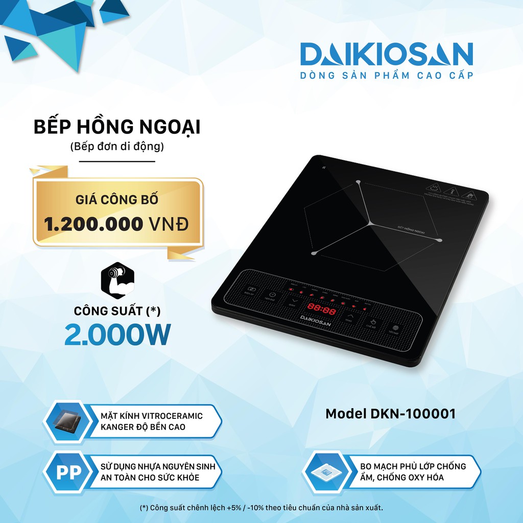 Bếp hồng ngoại đơn Daikiosan DKN-100001