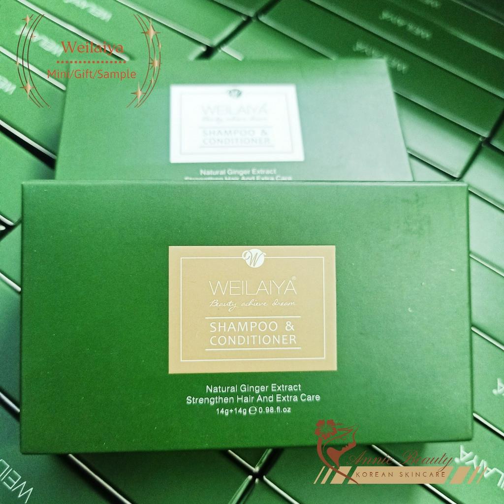 Dầu gội Weilaiya, dầu xả gừng giảm gàu, gãy rụng và kích thích mọc tóc, kiểm soát dầu giúp tóc suôn mượt, không bết dính
