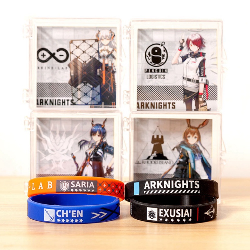 Lanfy1 Vòng đeo tay bằng silicon phong cách Anime arknights cao cấp