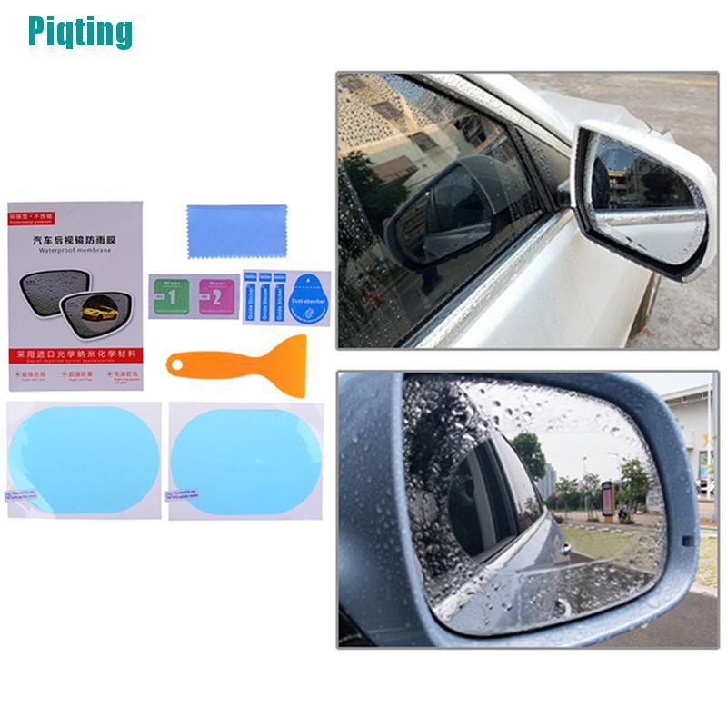 Bộ 2 Miếng Dán Bảo Vệ Kính Chiếu Hậu Xe Hơi Chống Sương Mù / Nước Mưa Tiện Dụng