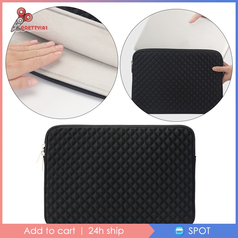 Vỏ Bọc Bảo Vệ Laptop Chống Thấm Nước Màu Đen Prettyia1