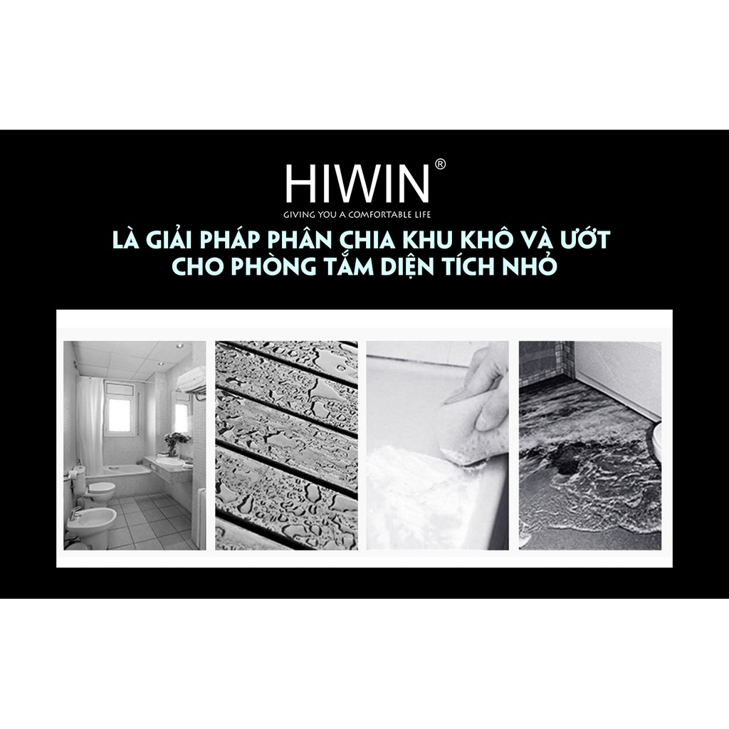 Bộ phụ kiện vách tắm kính kết cấu 90 độ kính - kính SUS304 Hiwin PKF-90KK