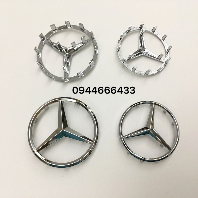 Logo vô lăng GLC GLK E300 S450 mercedes size 57mm