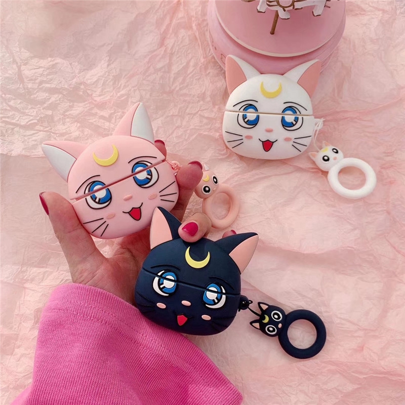 AirPods Pro Protective Cover AirPods 3 Protective Cover  Anime Cat Cute Cartoon Luna Cat Silicone