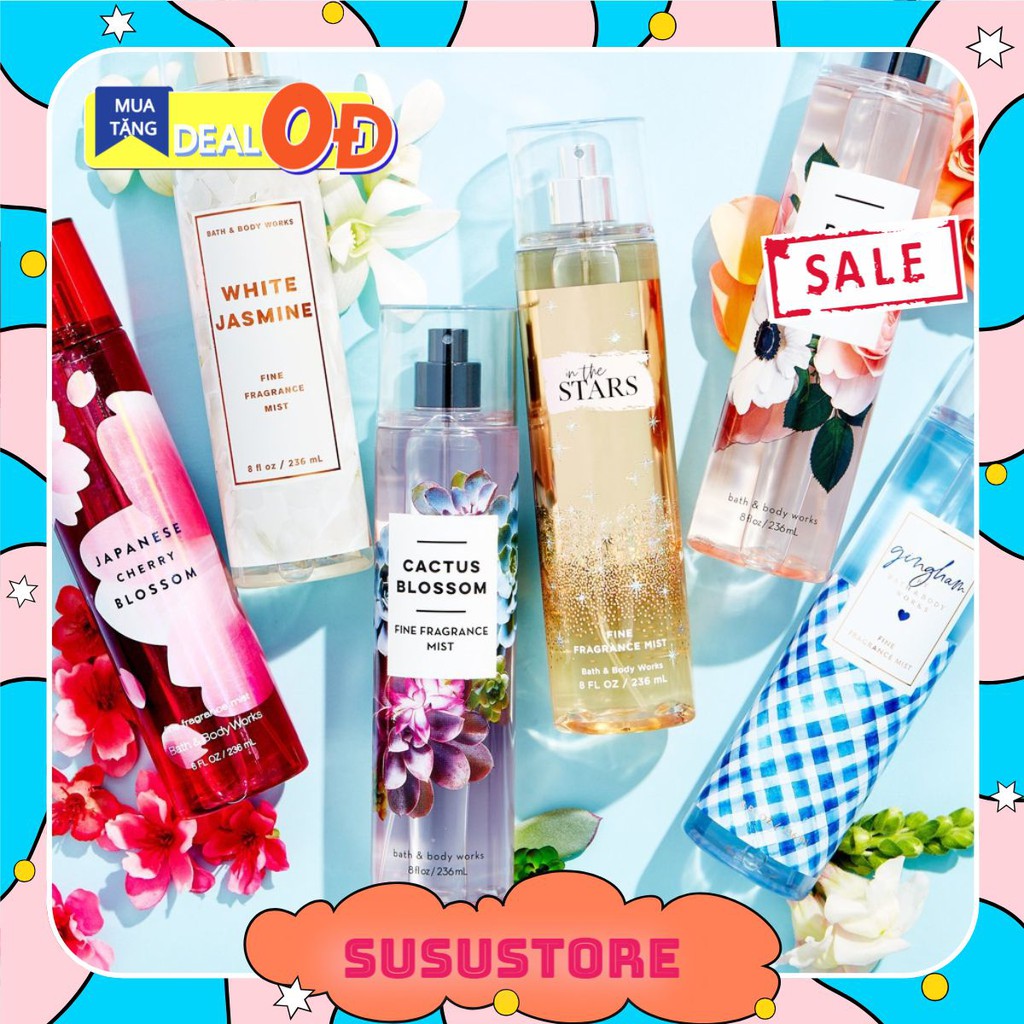 (Susustore)  [ĐỦ MÙI] Xịt Thơm Toàn Thân Bath And Body Works-236ml