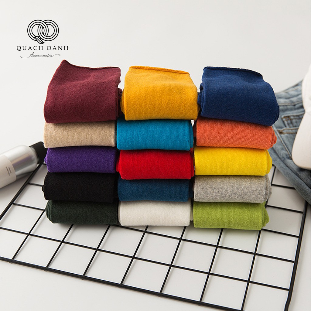 [Mã SKAMCLU8 giảm 10% cho đơn từ 100K] Tất vớ unisex cổ cao phong cách Hàn Quốc - TT07