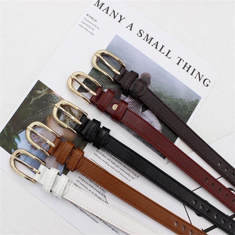 Thắt Lưng Giả Da Khóa Kim Loại Thời Trang Cho Nữ