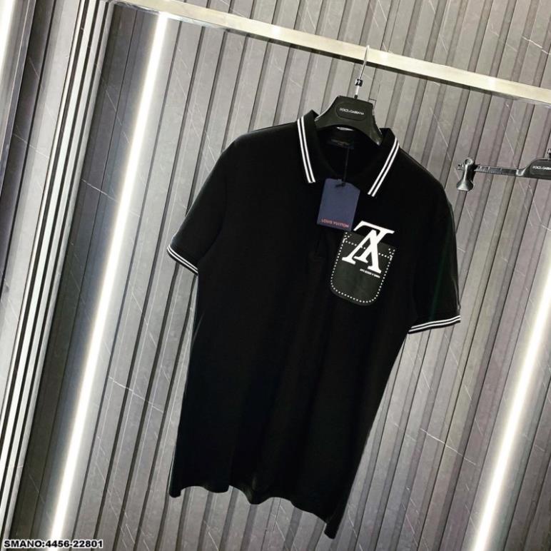 Áo Polo Nam Logo LV Ngược Xịn Xò - Áo Nam Polo LV Viền Cổ Siêu Chất