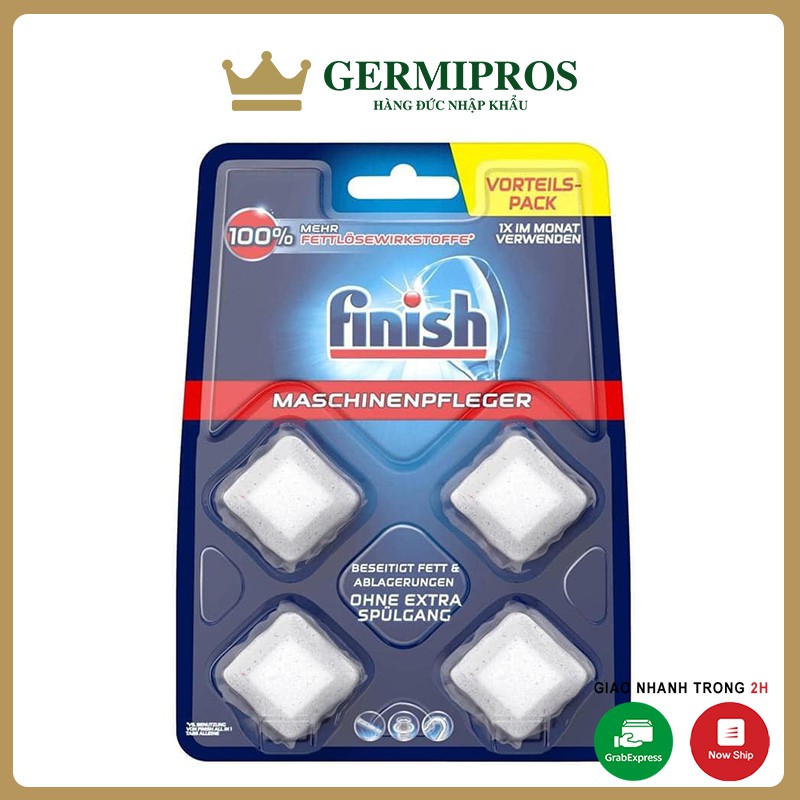 Viên tẩy cặn, vệ sinh máy rửa chén Finish - vỉ 3 viên
