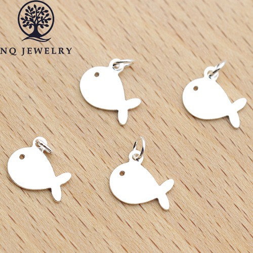 Charm bạc hình con cá treo - Charm bạc treo hình con cá
