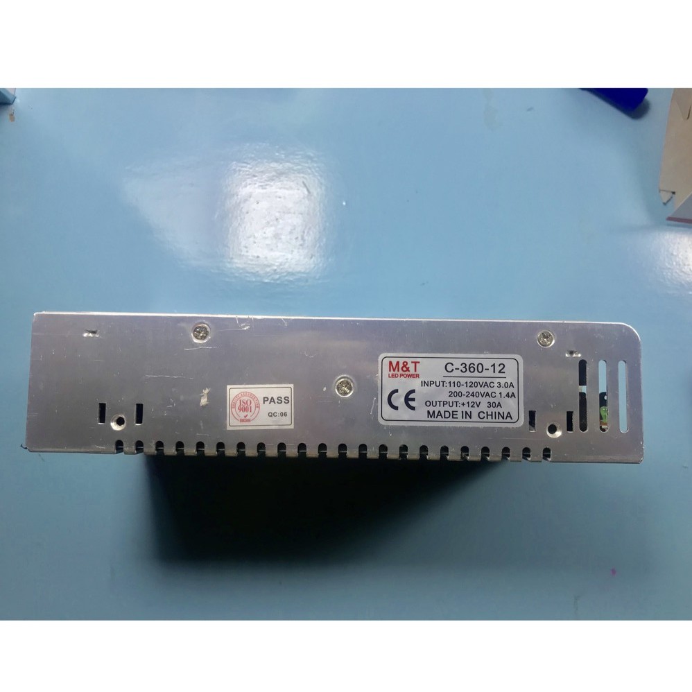 Nguồn tổ ong 12V 30A 360W(quạt) Cũ