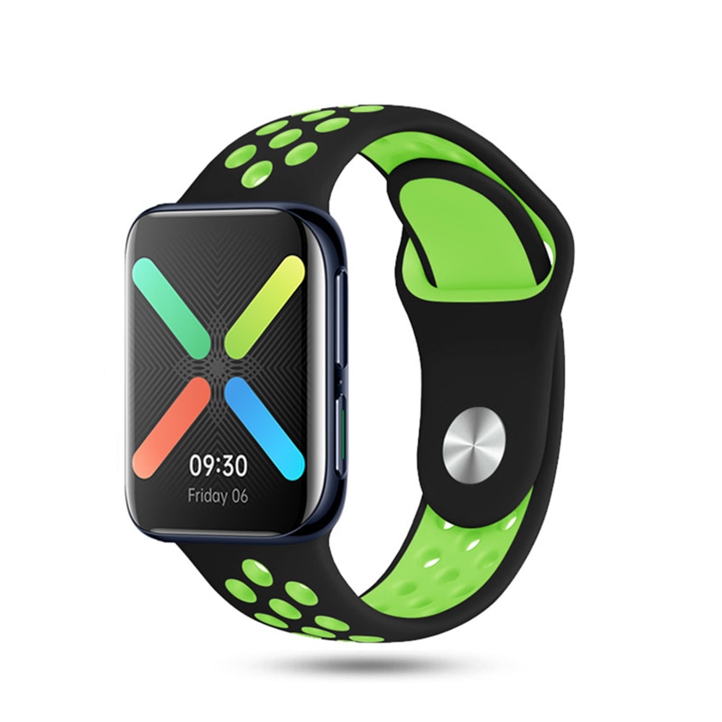 Dây đeo silicone mềm nhiều màu sắc cho đồng hồ thông minh Oppo Watch 41mm/46mm