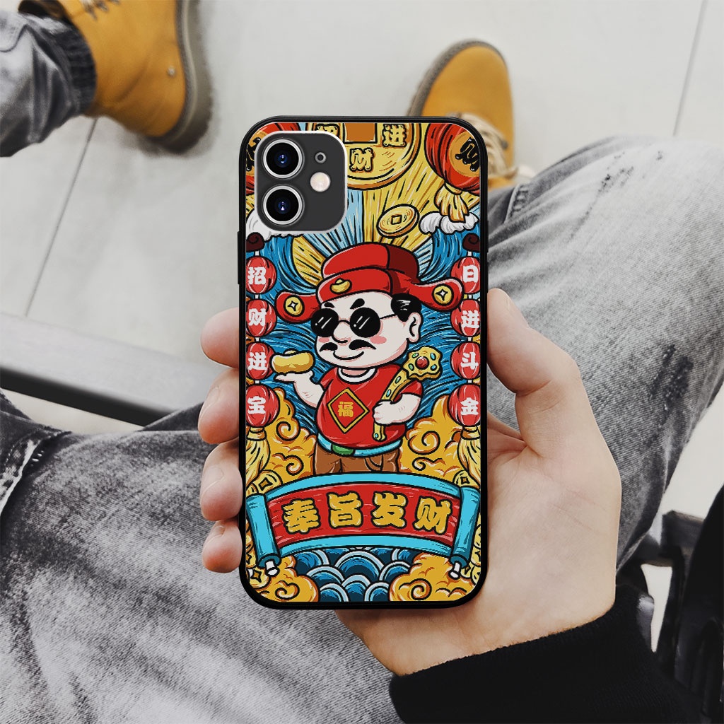 Ốp Lưng Ip hình Thần Tài Thời 4.0 Đại Gia Giàu Sụ ECOMEX dòng 5 6 7 8 Plus 11 12 13 14 Pro Max X Xr MYS20220051