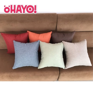 Gối tựa lưng Sofa vuông vải bố canvas trang trí Decor nhà cửa OHAYO cao cấp chống bẩn vỏ gối kèm ruột gối
