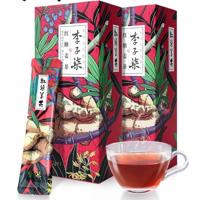 Trà gừng đường nâu Lý Tử Thất(mua 2 hộp tặng táo đỏ)