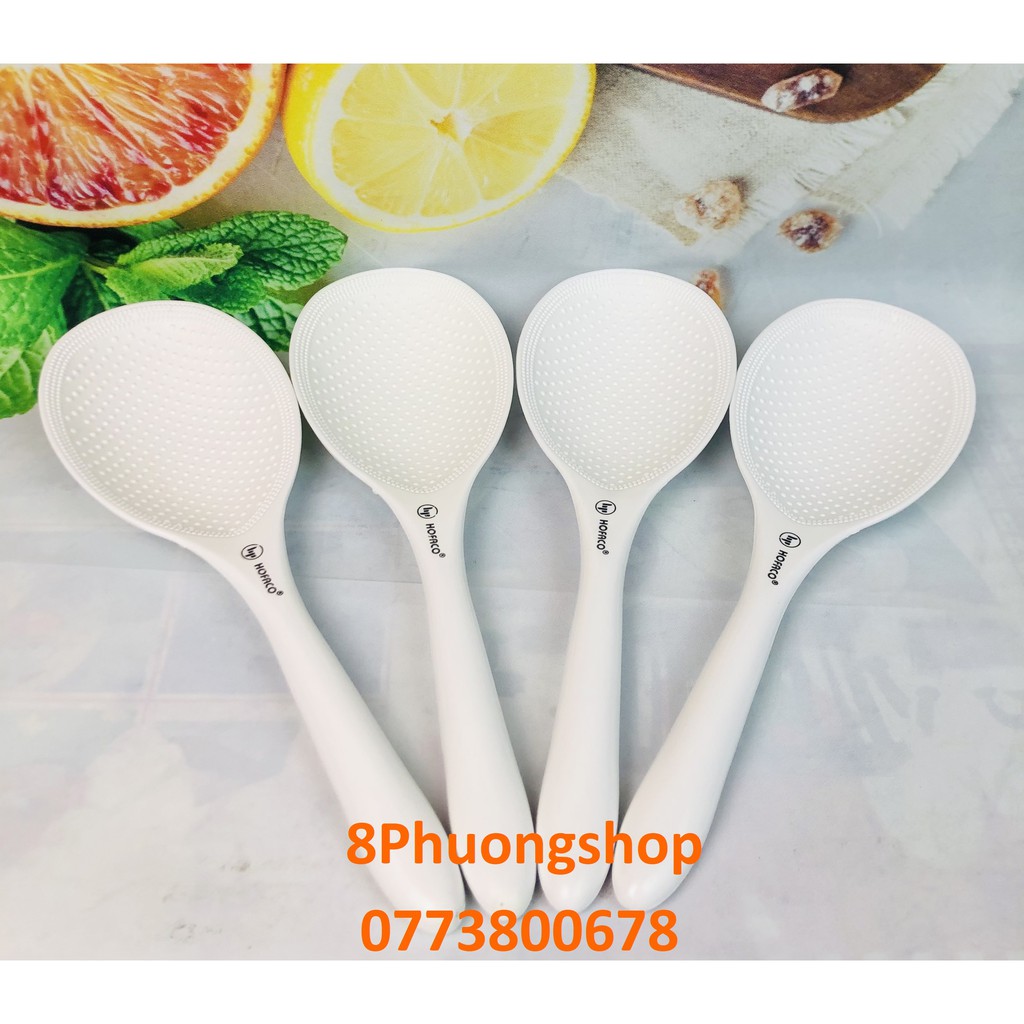 Muôi xới cơm chống dính Hofaco - Vá cơm oval HPB103 - Vá múc cơm bằng nhưa cao cấp, thân thiện với môi trường