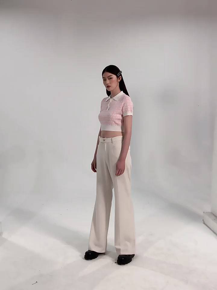 Xiaozhainv Áo Croptop Dệt Kim Tay Ngắn Cổ Polo Dáng Ôm Thời Trang Mùa Hè Quyến Rũ Cho Nữ | BigBuy360 - bigbuy360.vn