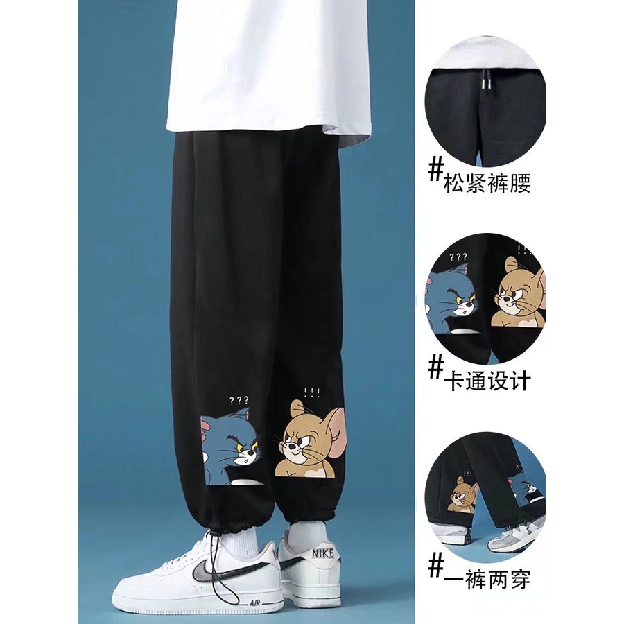 Quần jogger màu trơn dáng ôm phong cách Hàn Quốc thời trang mùa thu cho nam M-3XL