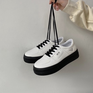 Giày Sneaker Màu Trơn Phối Dây Cột Dành Cho Nữ
