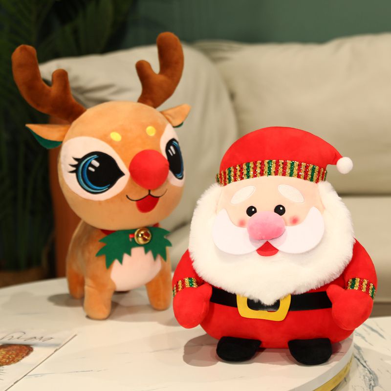 【Ready Stock！！！】Santa Claus Christmas Stuffed Toy Doll Merry Christmas Home Decor Elk Deer Toys