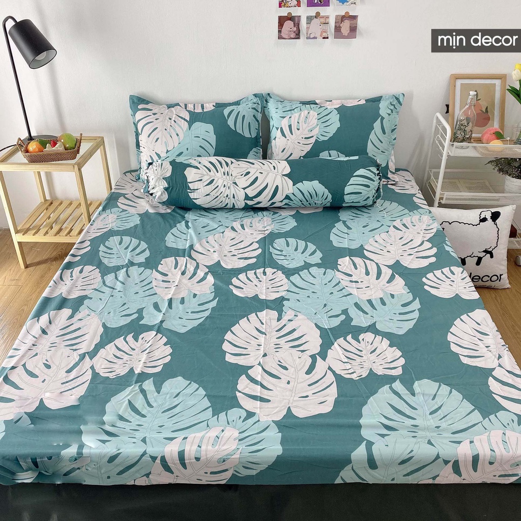 Bộ ga giường vỏ gối cotton 3d, bộ ga gối cotton mềm mịn nhiều họa tiết | BigBuy360 - bigbuy360.vn