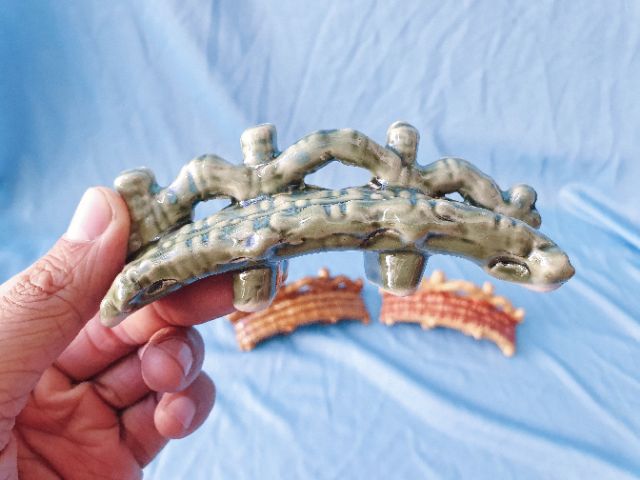 CẦU KHÚC TRANG TRÍ HỒ CÁ NON BỘ10x3x3cm