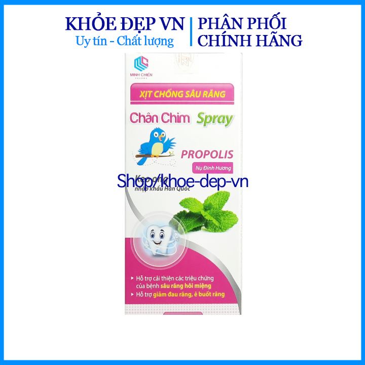 Xịt chống sâu răng Chân chim Spray - giảm đau răng , ê buốt (Lọ 30ml )