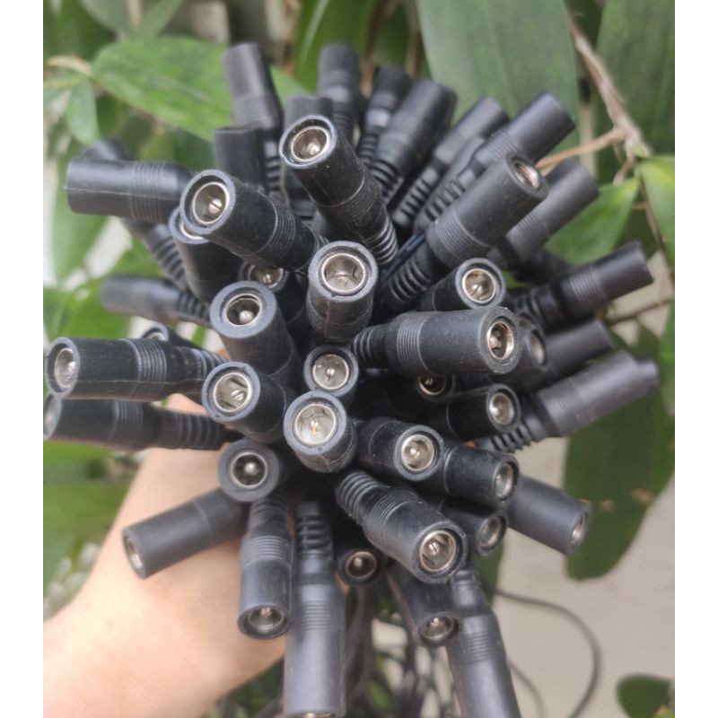 10 Jack cắm DC cái đầu 5.5mm×2.1mm (dài 30-40cm)