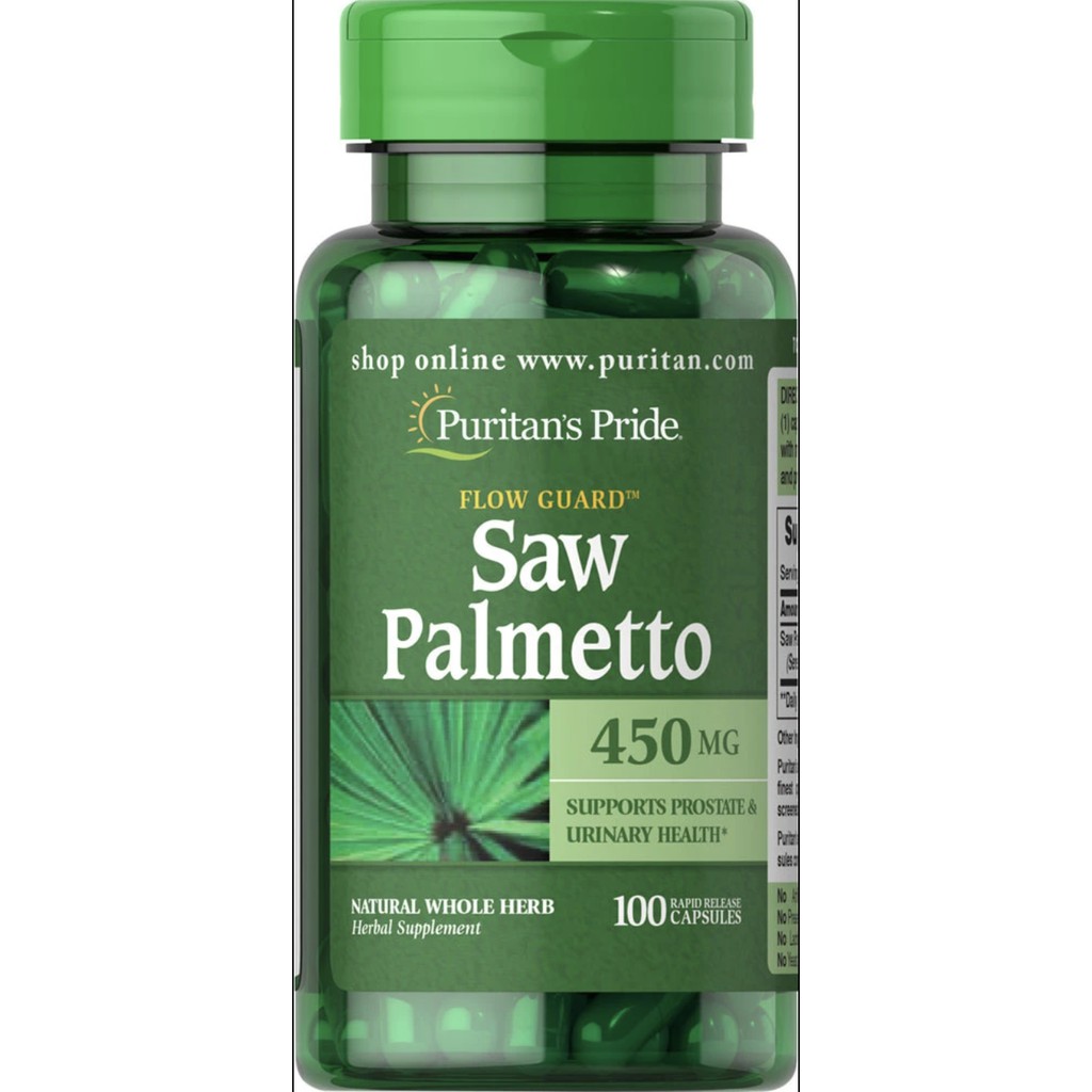 Hỗ trợ đường tiết niệu và tuyến tiền liệt Saw Palmetto 450 mg 100v Puritan’s Pride | BigBuy360 - bigbuy360.vn