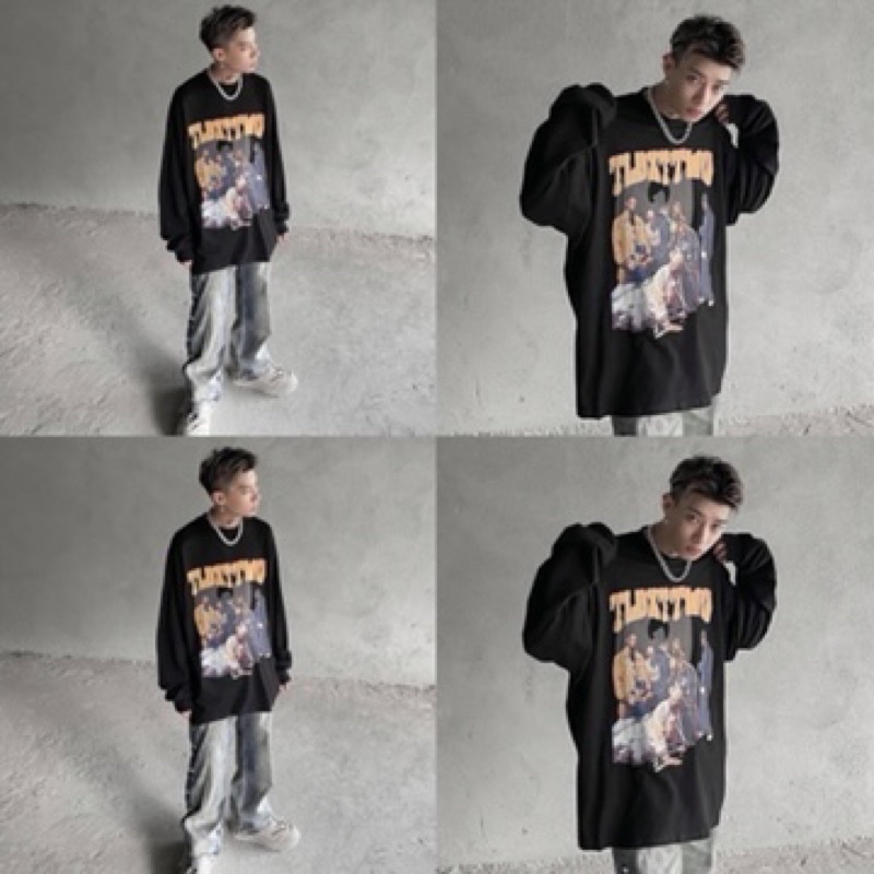 [Xả Kho 02]Áo Thun Tay Dài Nữ Form Rộng SWEATER Cổ Tròn In Hình Hoạ Tiết Freesize Ulzzang Hottrend 2021