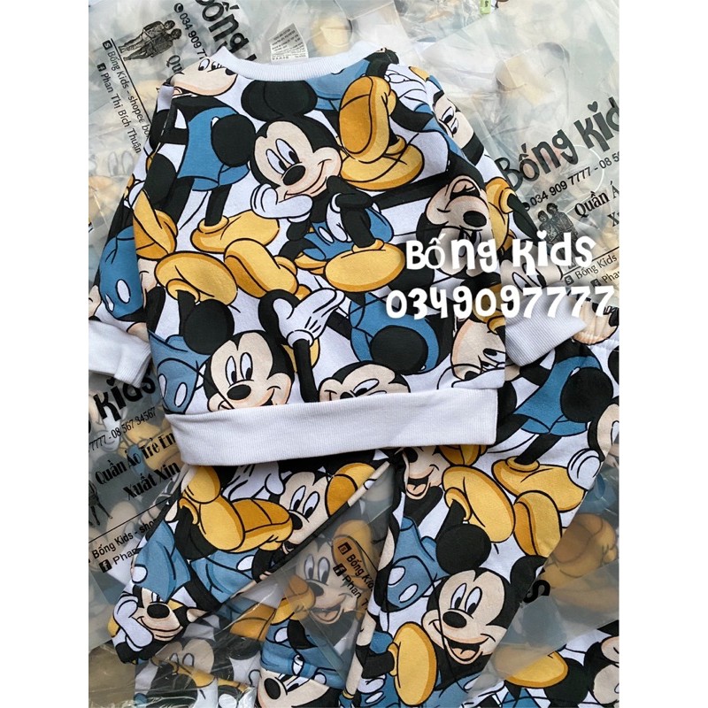 Bộ Nỉ Bé Trai Nhiều Mickey Delta