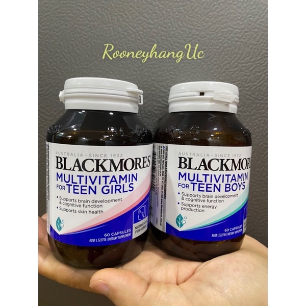 VITAMIN TỔNG HỢP DÀNH CHO TUỔI TEEN - TEENGIRL & TEENBOY BLACKMORES 60 VIÊN