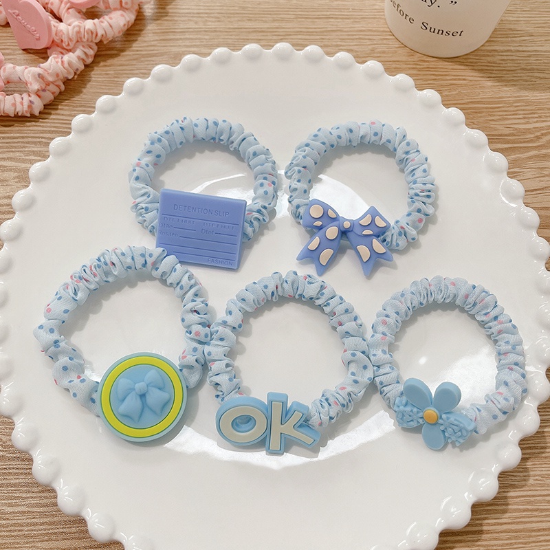 Dây Cột Tóc Co Giãn Cao Phong Cách Hàn Quốc Ngọt Ngào Cho Nữ