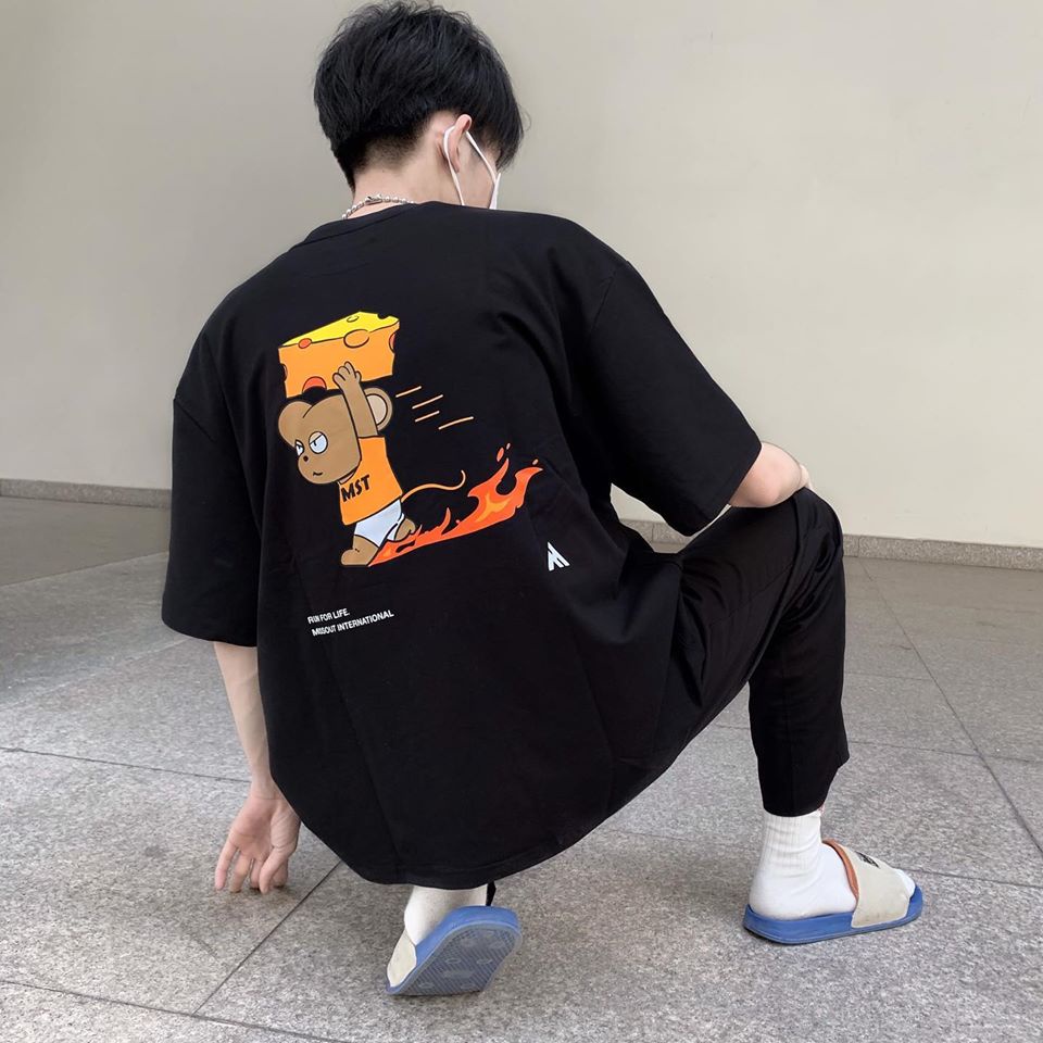 Áo thun tay lỡ 🧀 MISSOUT CHUỘT 🧀 phông Unisex nam nữ tee oversize form rộng pull Ulzzang Streetwear Hàn Quốc vải mềm