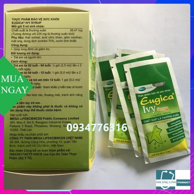 Eugica Ivy Syrup (chiết xuất lá thường xuân, long đờm ,giảm ho,)
