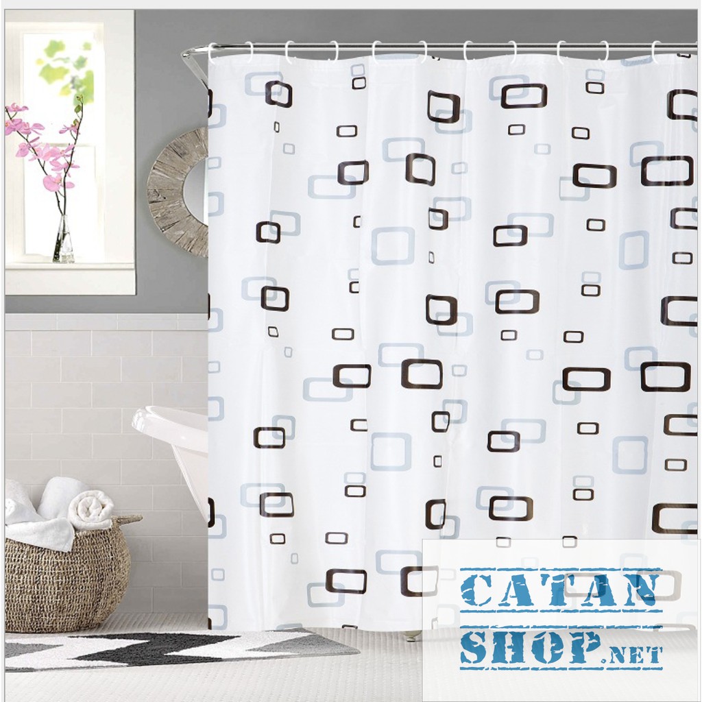 Rèm Nhà Tắm Chống Thấm Nước Cao Cấp Gọn Nhẹ Vải Nhựa Chống Nước 100%  Màn Che Cửa màn ngăn nước GD150