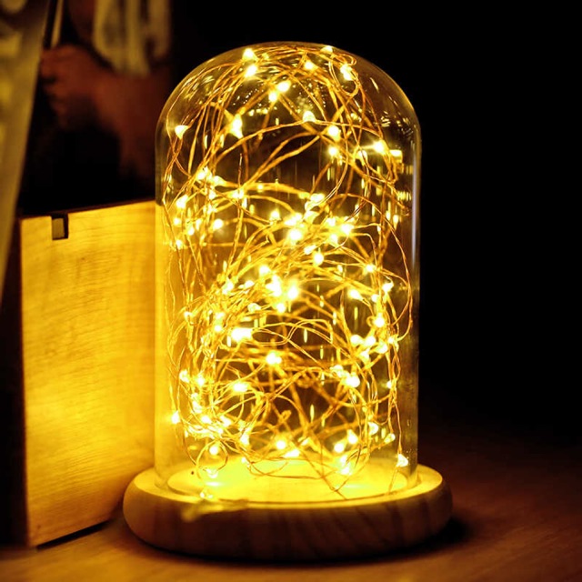 Bình đèn trang trí Fairy light - Glass latern bottle with fairy lights