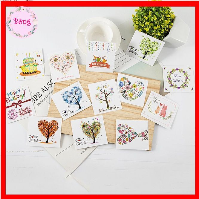 [Thiệp đẹp] Tấm card chúc mừng sinh nhật, cảm ơn, tình yêu in hình dễ thương – Thiep10