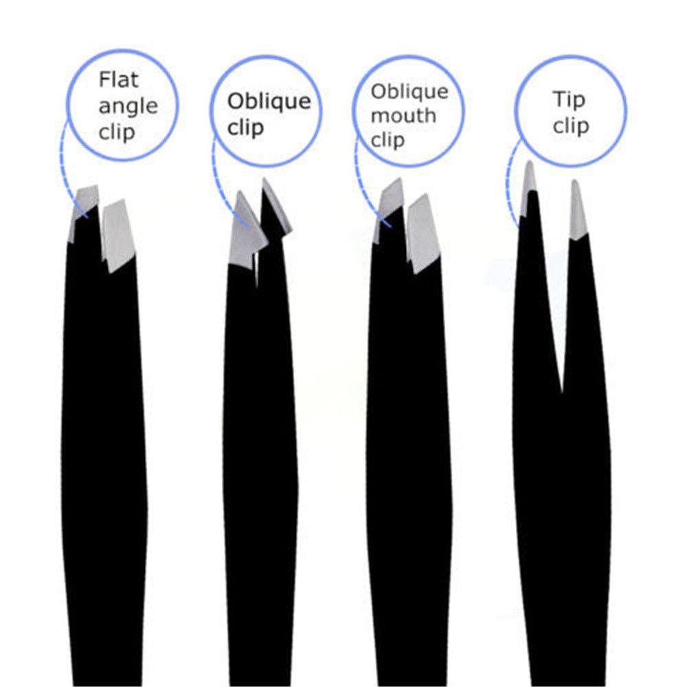 LAY Set 4 Nhíp Tỉa Lông Mày Chuyên Nghiệp Bằng Thép Không Gỉ
