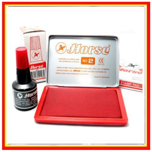 ]Khay mực lăn tay Horse NO.1/NO.2/NO.3-Tampon - Hộp dấu Chất lượng