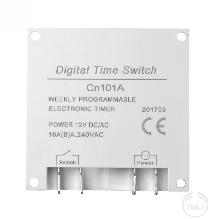 Công tắc hẹn giờ kĩ thuật số Timer waktu PLC 12V 16A