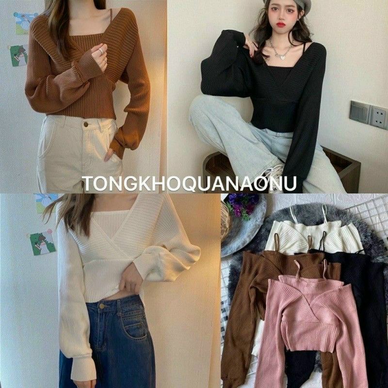 Áo thun tay dài yếm may 2 lớp trong và ngoài chuẩn phôm A15