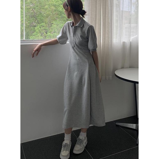 Rập Giấy 30115 - Đầm polo thân 6 mảnh
