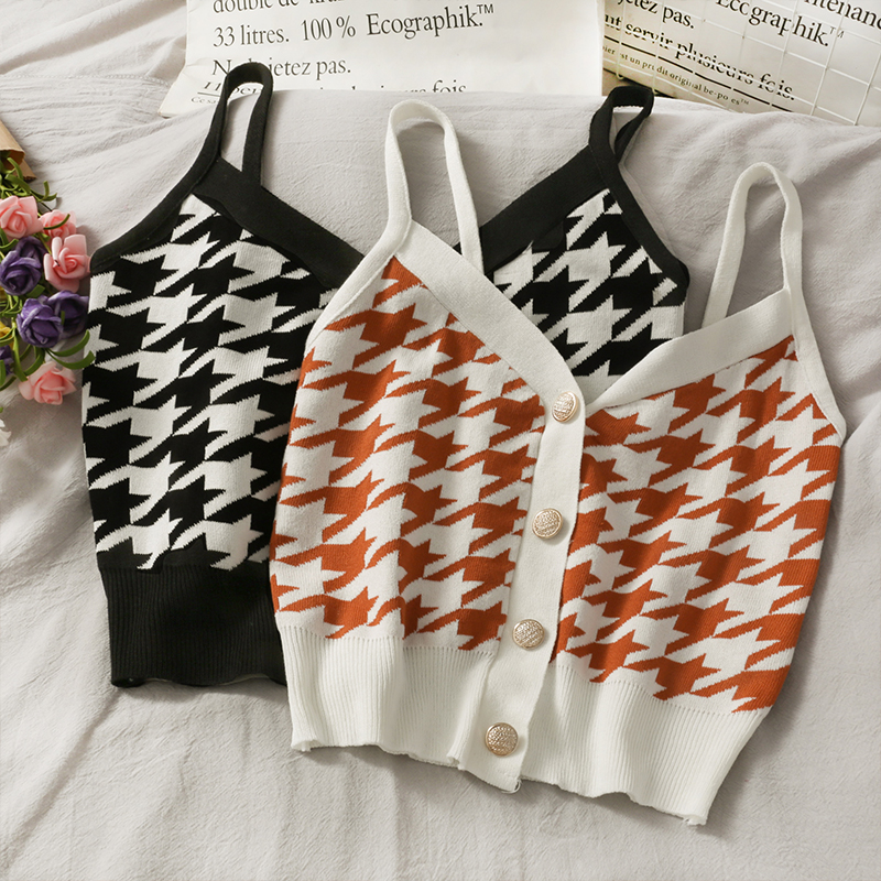 Single breasted sweater vest for autumn and winter