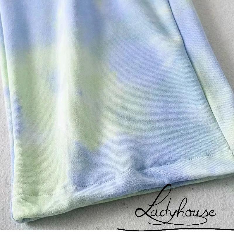 Quần Dài Lưng Thun Màu Nhuộm Thời Trang Cho Nữ