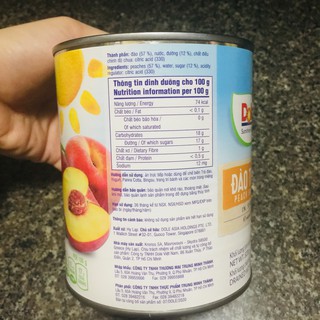 Đào ngâm Hi Lạp hiệu Dole 820g