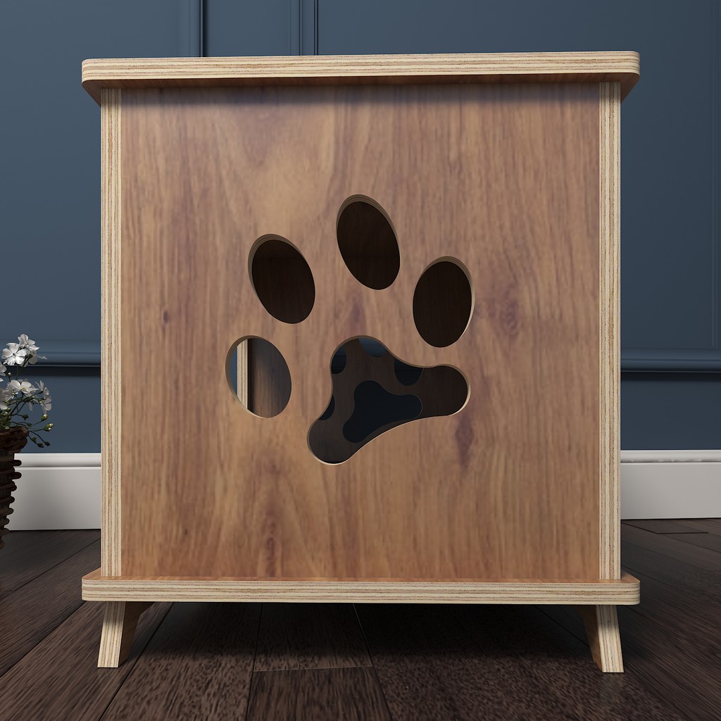 NHÀ GỖ CHO CHÓ MÈO PETSPACE.VN PP34