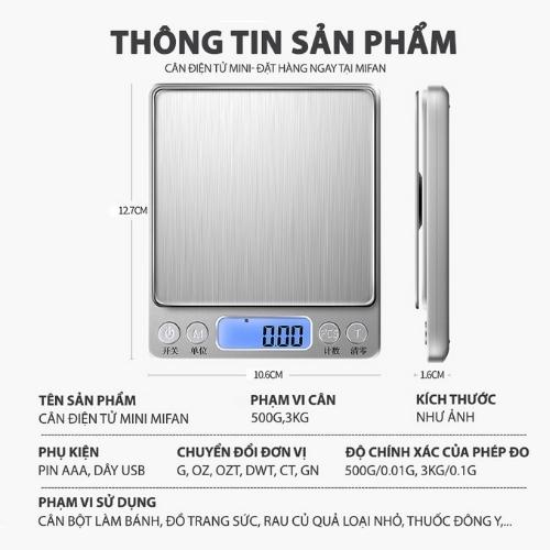 Cân tiểu ly điện tử i3000 3kg độ chính xác cao 0.01g, cân tiểu ly nhỏ cho nhà bếp gia đình