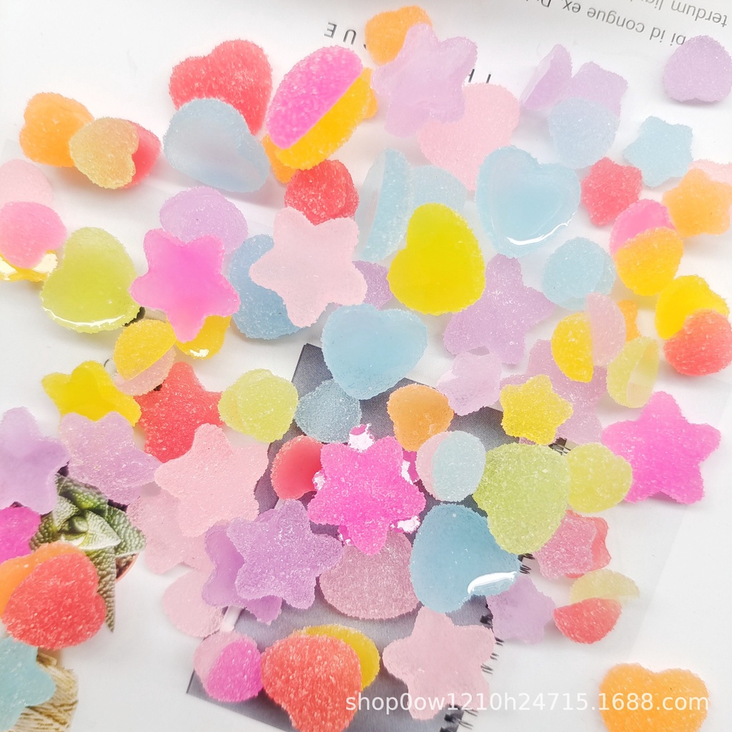 Sticker 3D nhũ lấp lánh dễ thương trang trí ốp điện thoại, bình nước có sẵn keo dán 2 chiều